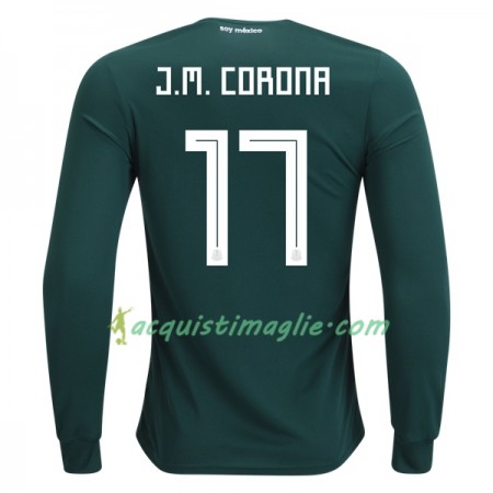 Divisa di Calcio Messico J.M.Corona 17 Prima Mondiali 2018 Manica Lunga